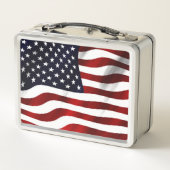 KLASSISCHE USA FLAG METALL BROTDOSE (Rückseite)