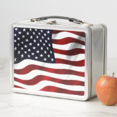 KLASSISCHE USA FLAG METALL BROTDOSE (Beispiel)