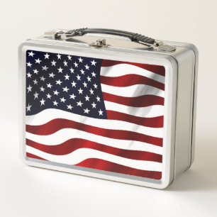 KLASSISCHE USA FLAG METALL BROTDOSE