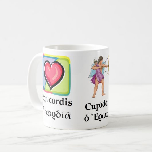 Klassische Valentine-Tasse Kaffeetasse (Vorderseite Links)