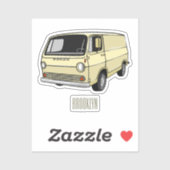 Klassische van-Cartoon-Abbildung Aufkleber (Blatt)