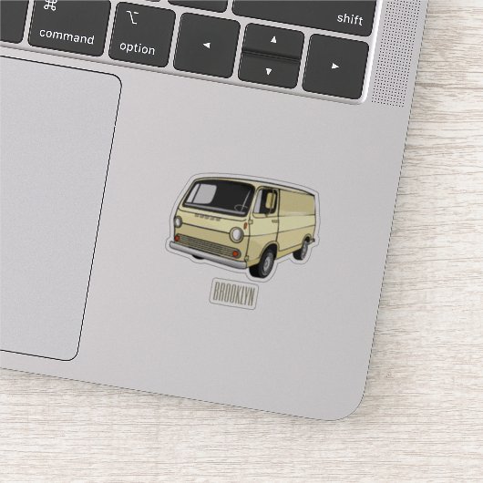 Klassische van-Cartoon-Abbildung Aufkleber (Ausschnitt)