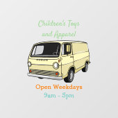 Klassische van-Cartoon-Abbildung Fensteraufkleber (Blatt)