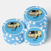 Klassische van-Cartoon-Abbildung Pokerchips (Stapel)