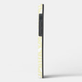 Klassische Vanilla und weißer, eleganter Rahmen, r Case-Mate iPhone Hülle (Rückseite / Links)