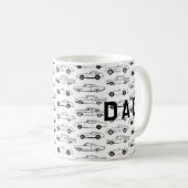 Klassische Väter in schwarzem Design Kaffeetasse (VorderseiteRechts)