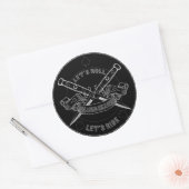 Klassische Verbleibe Runder Aufkleber (Umschlag)