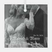 Klassische Verheiratete Glass-Ornamente zu Weihnac Ornament Aus Glas (Vorderseite)