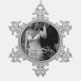 Klassische Verheiratete Glass-Ornamente zu Weihnac Schneeflocken Zinn-Ornament