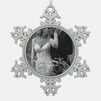 Klassische Verheiratete Glass-Ornamente zu Weihnac Schneeflocken Zinn-Ornament