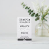 Klassische vertikale Chiropraktik-Visitenkarten Visitenkarte (Stehend Vorderseite)