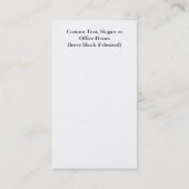 Klassische vertikale Chiropraktik-Visitenkarten Visitenkarte (Rückseite)