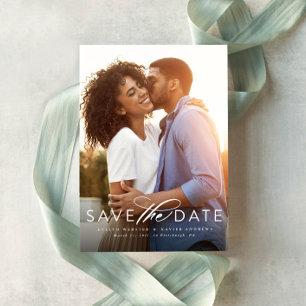 Klassische vertikale Foto-Save-the-Date-Karte Save The Date