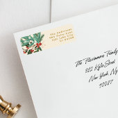 Klassische verzauberte botanische Rücksendeadresse