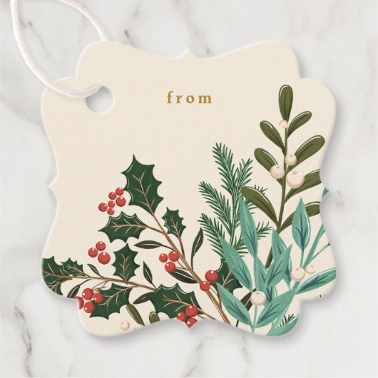 Klassische Verzauberung Elegante Weihnachtsgeschen Geschenkanhänger (Vorderseite)