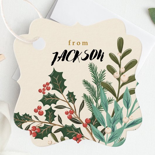 Klassische Verzauberung Elegante Weihnachtsgeschen Geschenkanhänger