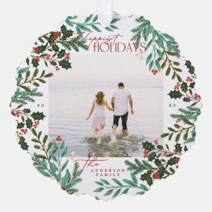 Klassische Verzauberung Elegantes Weihnachtsfest - Ornament Karte