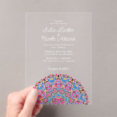 Klassische Verzierte Art Deco Stil Mandala Wedding Acryleinladungen (Insitu (Handheld))