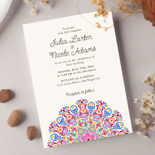 Klassische Verzierte Art Deco Stil Mandala Wedding Einladung