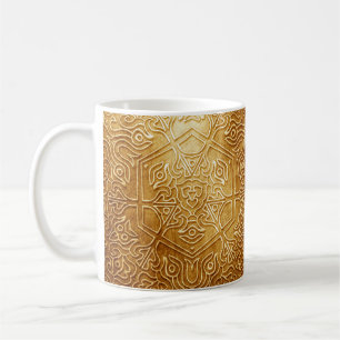 Klassische Verzierte Metallplatte Kaffeetasse