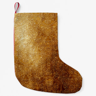 Klassische Verzierte Metallplatte Kleiner Weihnachtsstrumpf