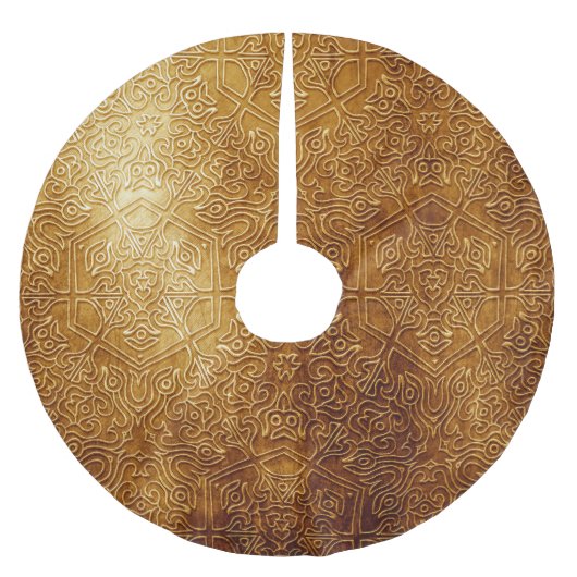 Klassische Verzierte Metallplatte Polyester Weihnachtsbaumdecke (Vorderseite)