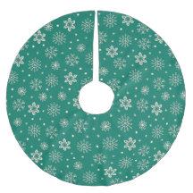 Klassische Verzierte Schneeflocken auf Aquamarinem