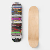Klassische VHS-Tapes auf der Skateboard (Vorderseite)