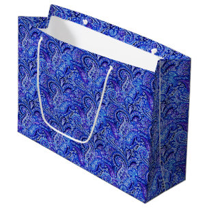 Klassische vibrierende blaue große Geschenk-Tasch Geschenktüte