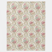 Klassische Viktorianische Damaskus warme Atmosphär Fleecedecke (Vorderseite)