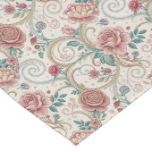 Klassische Viktorianische Era Blumendekor Großer Tischläufer (Ecke)