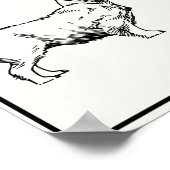 Klassische Viktorianische Hunde-Lover-Vintage Rass Poster (Ecke)