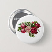 Klassische Viktorianische Rose Lily of the Valley Button (Vorne & Hinten)