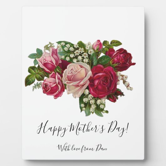 Klassische Viktorianische Rose Lily of the Valley  Fotoplatte (Vorderseite)