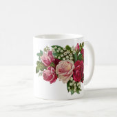 Klassische Viktorianische Rose Lily of the Valley Kaffeetasse (VorderseiteRechts)