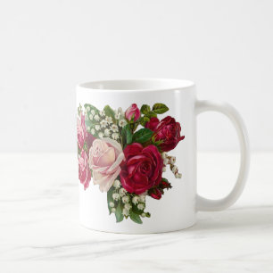 Klassische Viktorianische Rose Lily of the Valley  Kaffeetasse