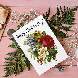 Klassische Viktorianische Rose Lily of the Valley  Karte