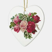 Klassische Viktorianische Rose Lily of the Valley Keramikornament (Links)