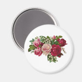 Klassische Viktorianische Rose Lily of the Valley  Magnet (Vorderseite/Rückseite)