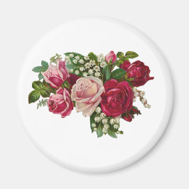 Klassische Viktorianische Rose Lily of the Valley Magnet