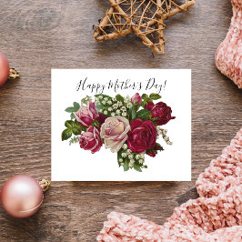 Klassische Viktorianische Rose Lily of the Valley  Postkarte