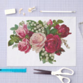 Klassische Viktorianische Rose Lily of the Valley Seidenpapier (Handwerk)