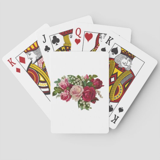 Klassische Viktorianische Rose Lily of the Valley Spielkarten (Rückseite)