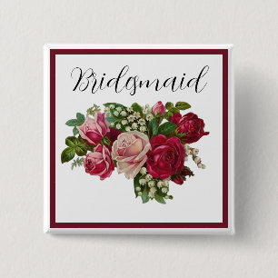 Klassische Viktorianische Rose Lily of Valley Brid Button