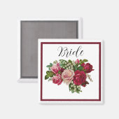 Klassische Viktorianische Rose Lily Valley Bridesm Magnet (Vorderseite/Rückseite)