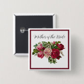 Klassische Viktorianische Rose Lily Valley Mutter  Button (Vorne & Hinten)