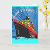 Klassische Vinatge Retro Bon Voyage Grußkarte Karte (Gelbe Blume)
