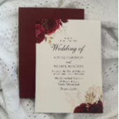 Klassische Vintag romantische Rote Rosen Hochzeits Einladung