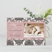 Klassische Vintag rosa Frühgeburtserklärung Ankündigung (Stehend Vorderseite)