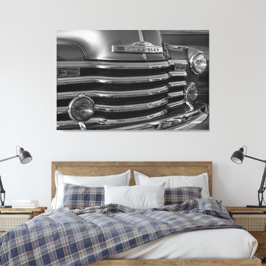 Klassische Vintage Alte Timer Chevrolet Leinwanddruck (Insitu (Schlafzimmer))